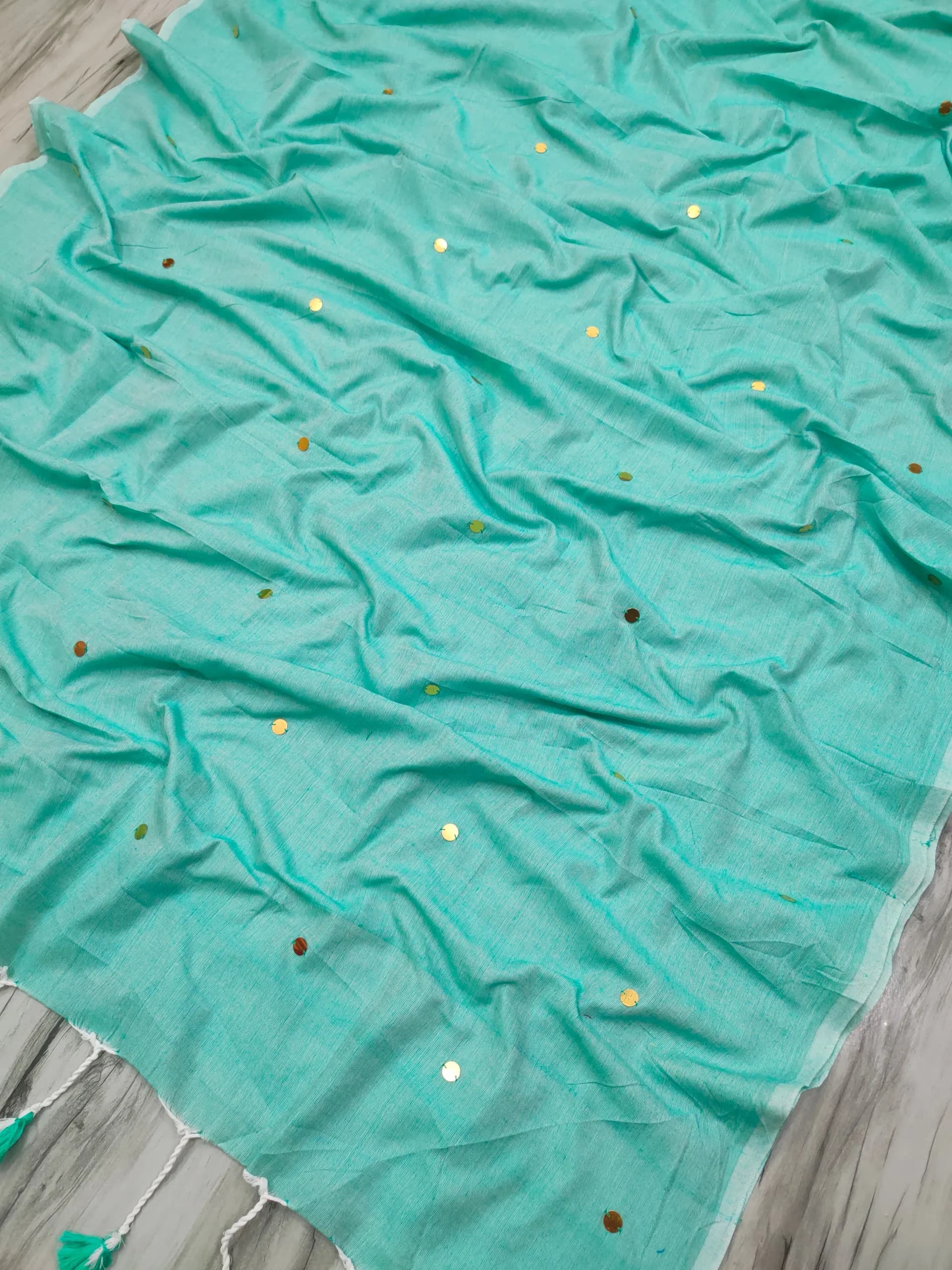 Pista Green Khadi Gini Saree