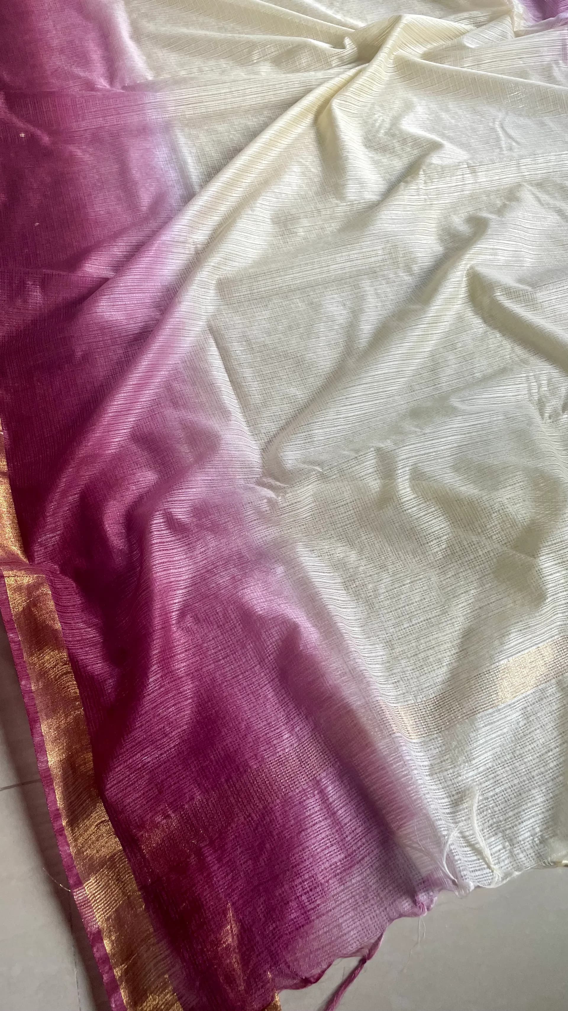 Off White Maroon Combo Kota doriya