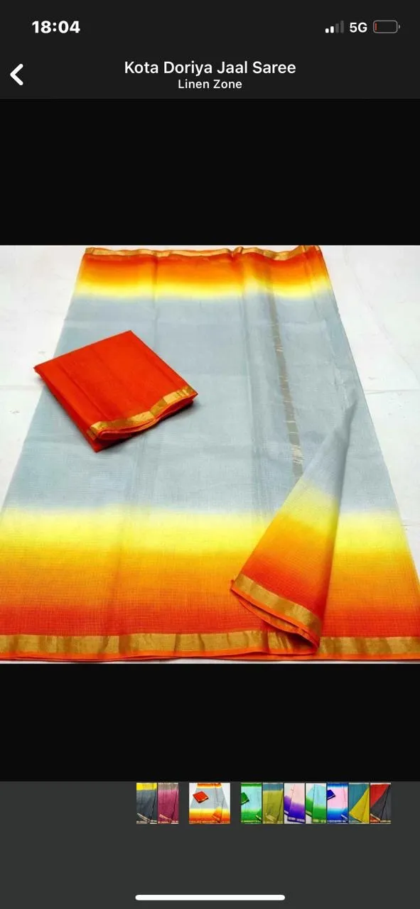 Orange -yellow combo Kota doriya