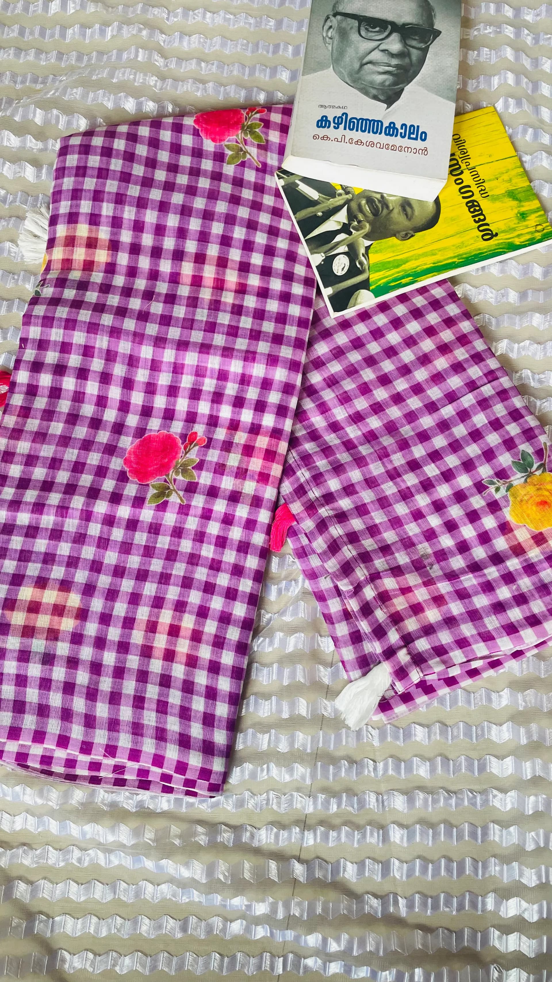 pink malgalgiri checked linen