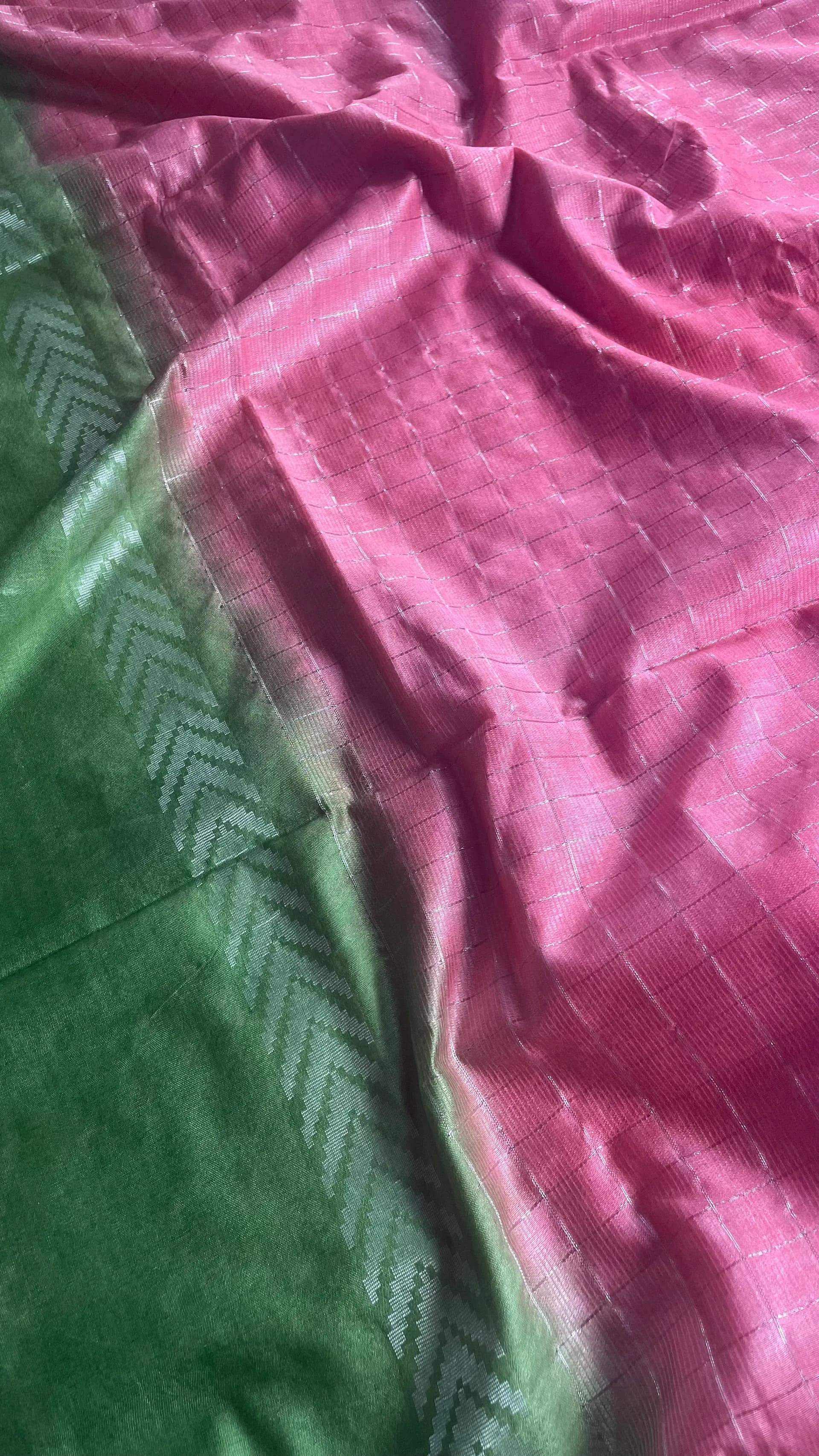 Staple styled checked kota silk