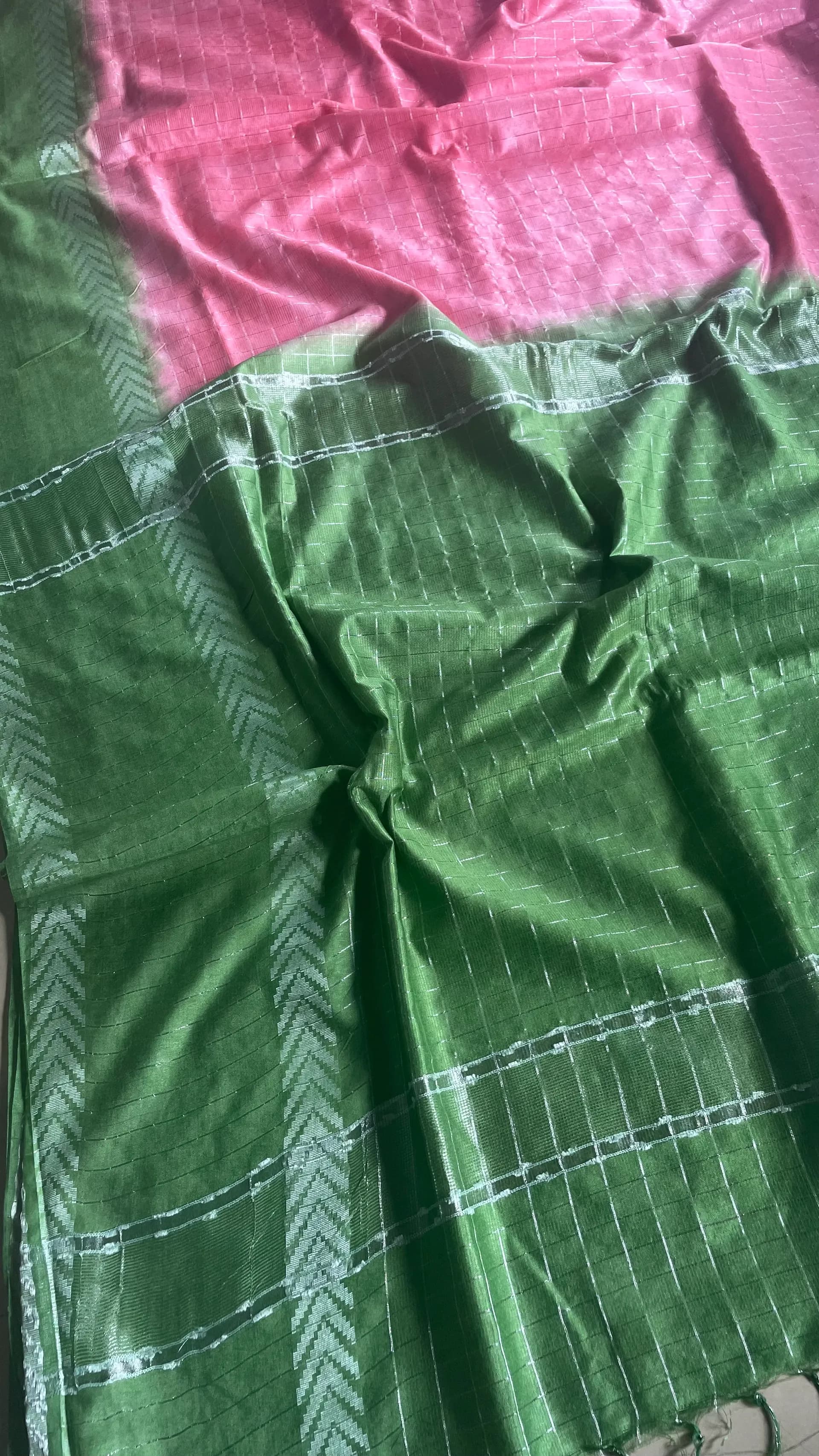Staple styled checked kota silk