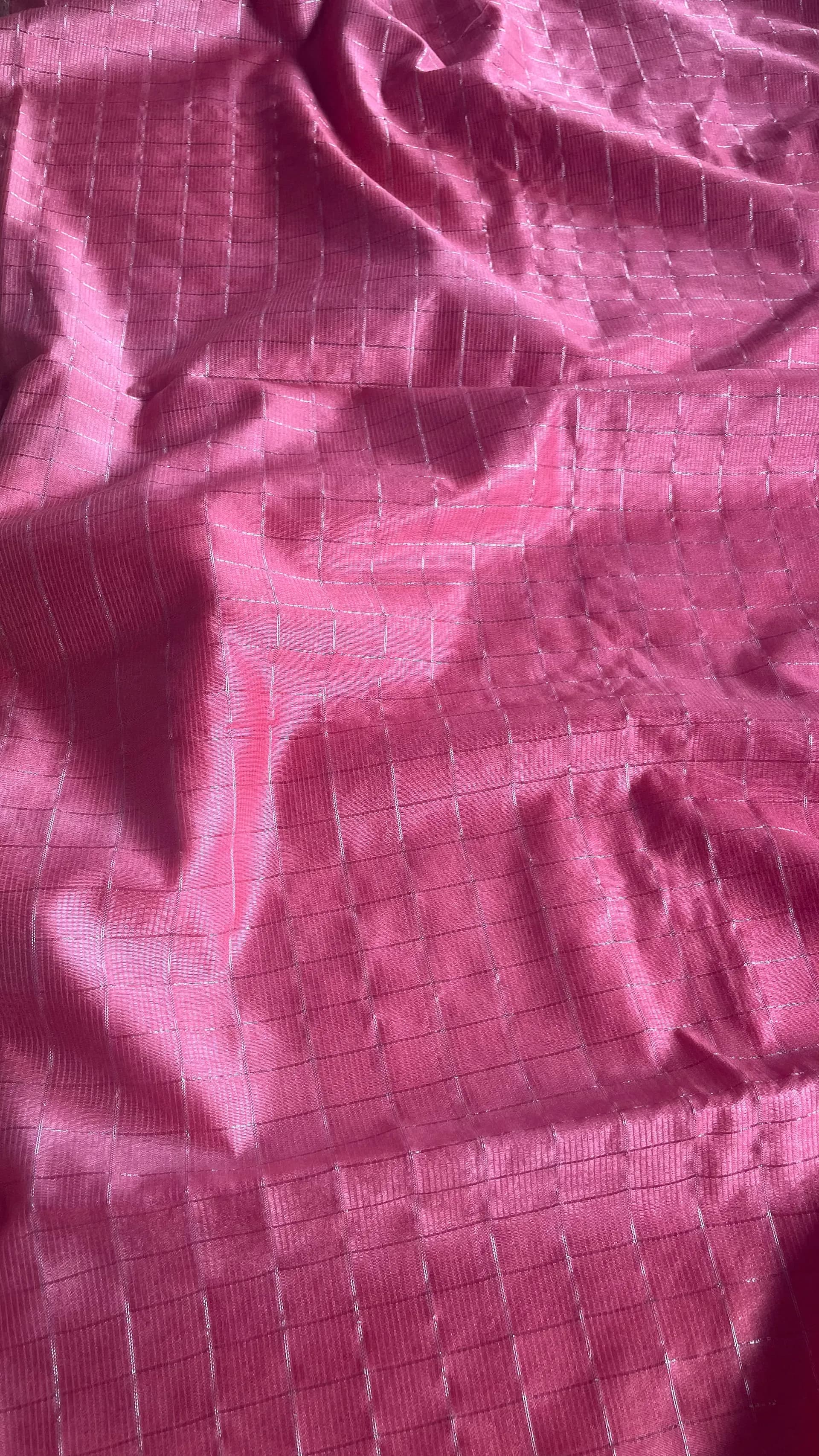 Staple styled checked kota silk