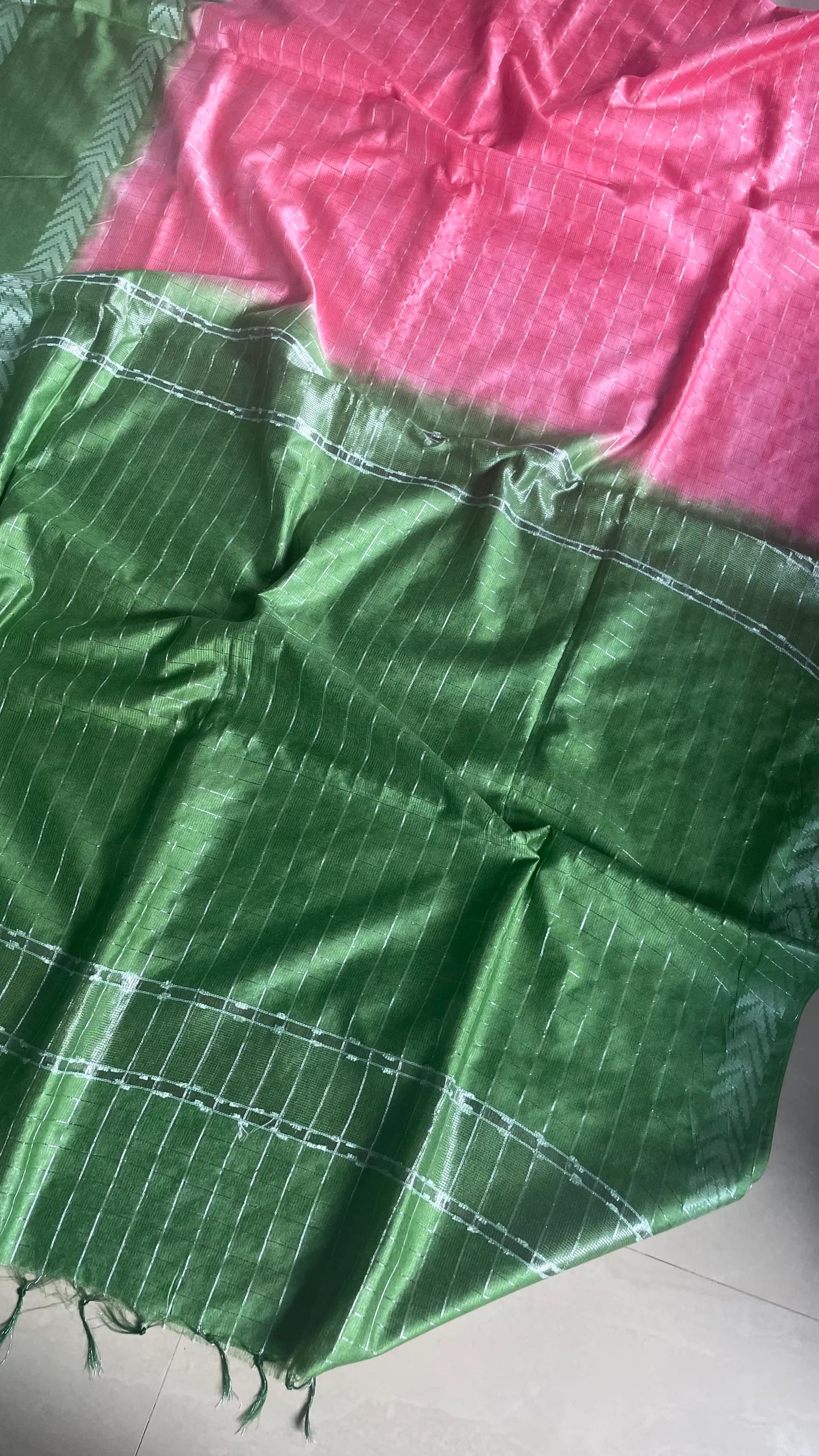 Staple styled checked kota silk