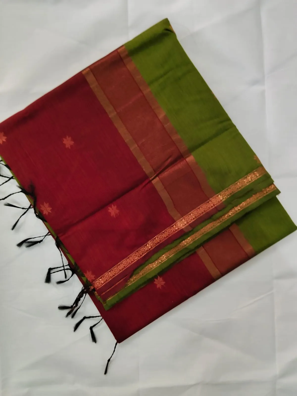 Maheswari silk cotton (green and meroon)