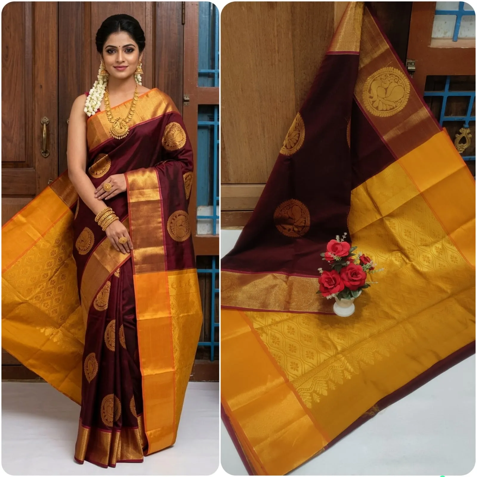 Chanderi kuppadam rich silk cotton