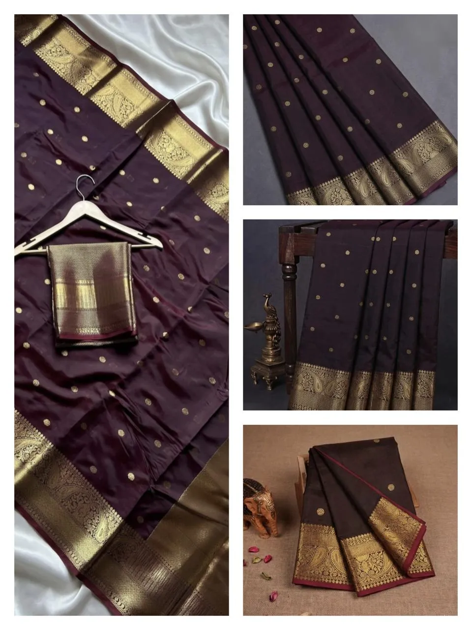 Banarasi semi Katan Semi Silk sarees