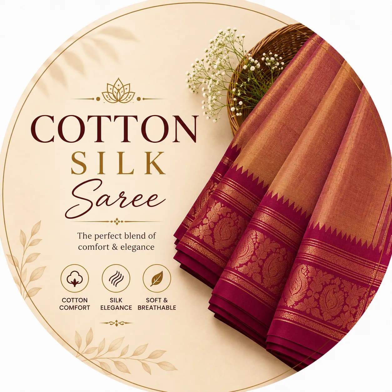 Chanderi kuppadam rich silk cotton