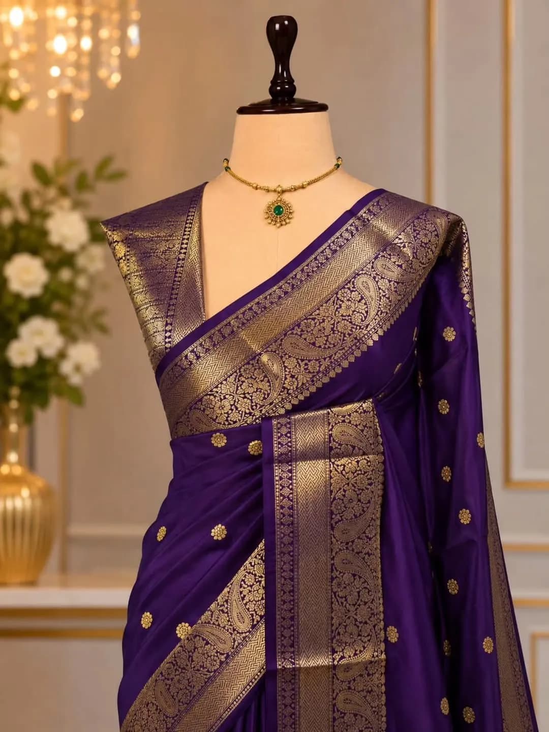 Banarasi soft katan sik violet